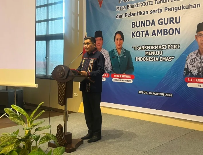 Walikota Ambon Dorong PGRI Perkuat Peran Guru Tingkatkan Mutu Pendidikan Ambon
